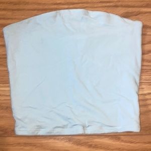 Light blue garage tube top